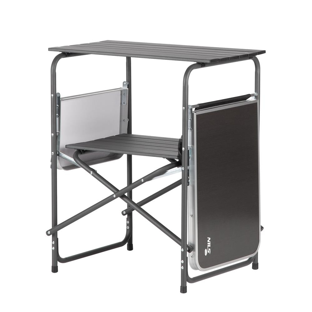 NILS CAMP Campingschrank faltbar für Camping Outdoor Küche mit Stauraum
