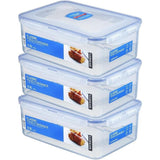 LocknLock Frischhaltedose 3er set 2,3 L, Luftdicht, Wasserdicht, Sicherheitsverschlüsse