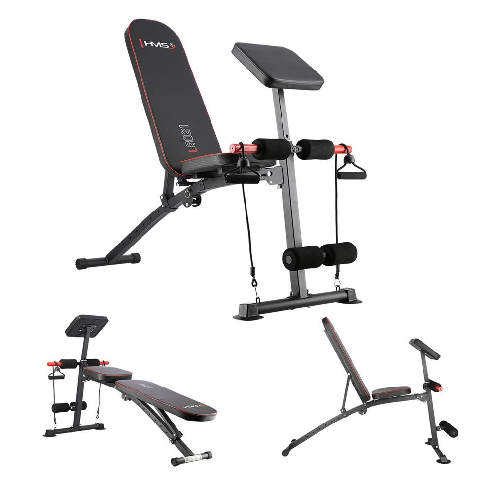 Trainingsbank mit Curlpult bis 150 kg klappbar | HMS L8021