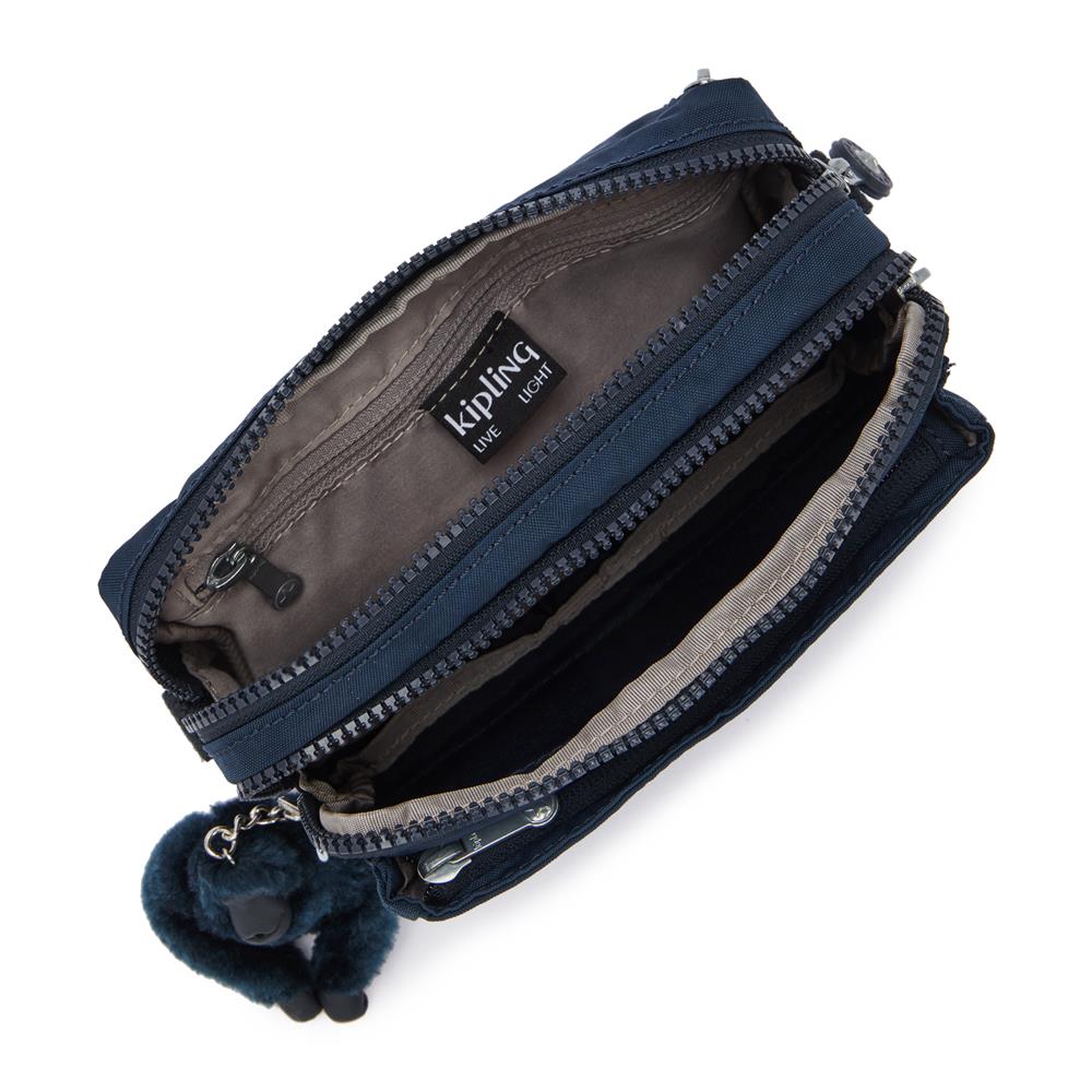 Kipling ABANU MULTI, 2-in-1-Crossbody- und Bauchtasche, Blue Bleu 2 (blau), Schultertasche