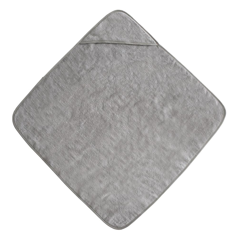 Mushie Baby-Kapuzenhandtuch, Gray, aus 100% Bio-Baumwolle