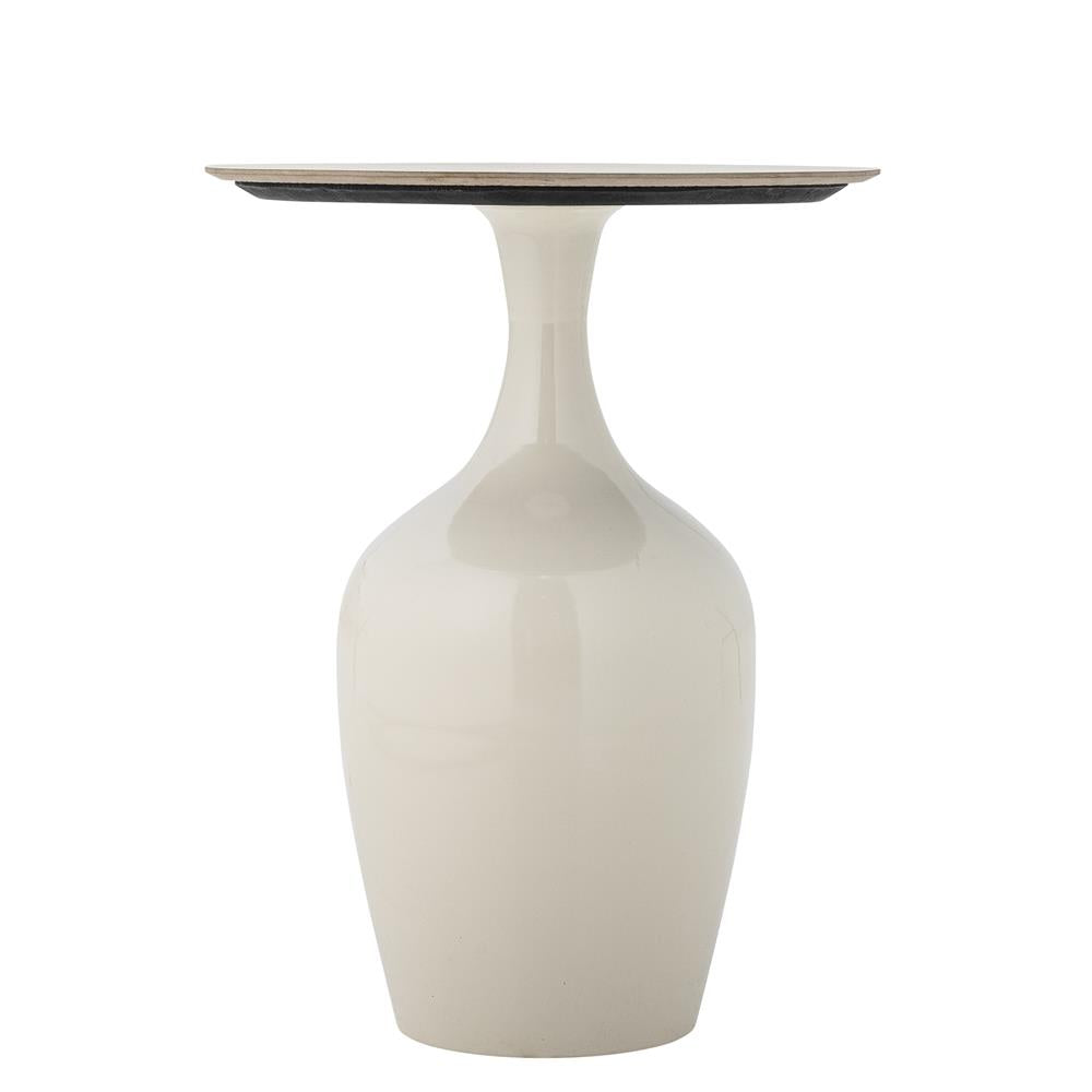 Bloomingville Lecco Beistelltisch natur - Design Couchtisch mit Keramikplatte für Wohnzimmer