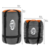 NILS CAMP Schlafsack Größe L Grau-Orange - Mumienschlafsack für Outdoor, Trekking & Camping
