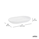 Umbra Touch Seifenschale, ovale Seifenablage mit Soft Touch Finish, in Weiß