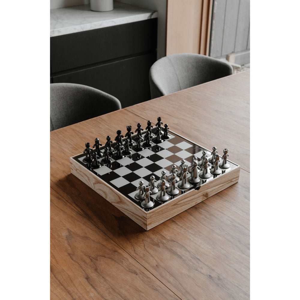 Umbra Buddy Holz Schachspiel für Erwachsene und Kinder aus Eschenholz