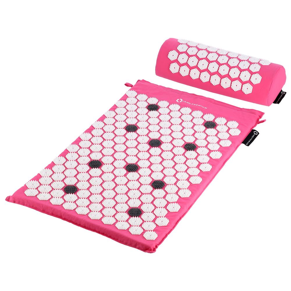 HMS Premium AKM01 Akupressurmatte mit Kissen Rosa/Weiß 11088 Druckpunkte