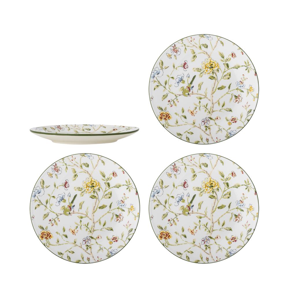 Bloomingville Bloomie Teller 20,5 cm Steingut, 4er-Set, mehrfarbig