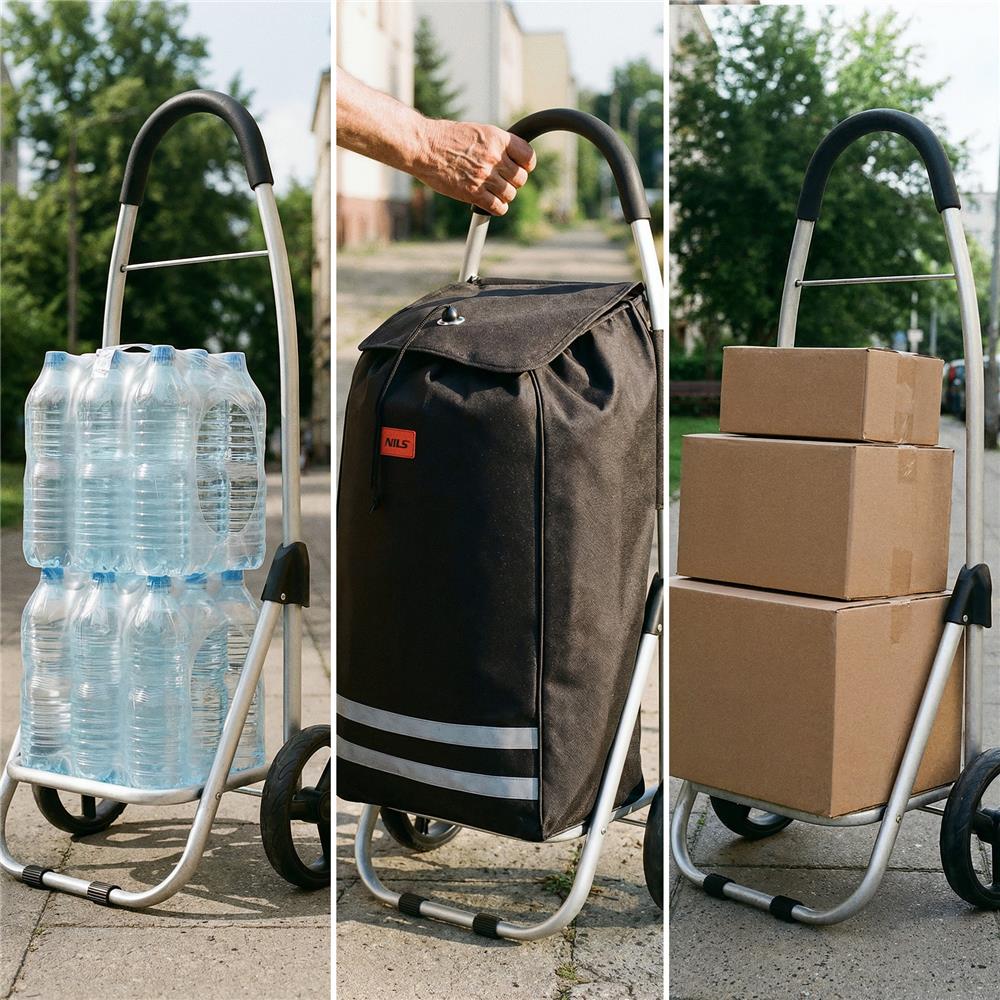 NILS CAMP Einkaufstrolley 45L klappbar für Einkauf Alltag Stadt