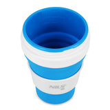 NILS CAMP faltbare Trinkflasche 475 ml Silikon blau für Camping Outdoor Reisen