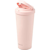 LocknLock Edelstahl-Thermobecher 550 ml mit One-Touch-Deckel, Pink