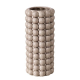 BOLTZE Vase Morten Steingut beige Crackle Optik 25 cm rund moderne Blumenvase