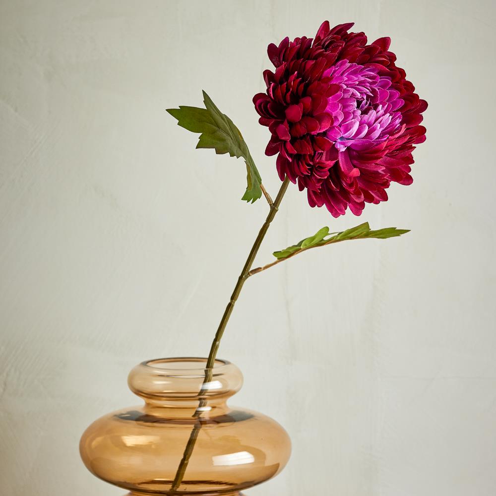 Bloomingville Chrysantemum Stiel rot - künstliche Blume Deko Blüte für Vase Wohnzimmer