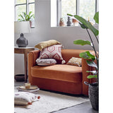 Bloomingville Cizzy Kissen mit Quasten Baumwolle Braun 40 cm Rund