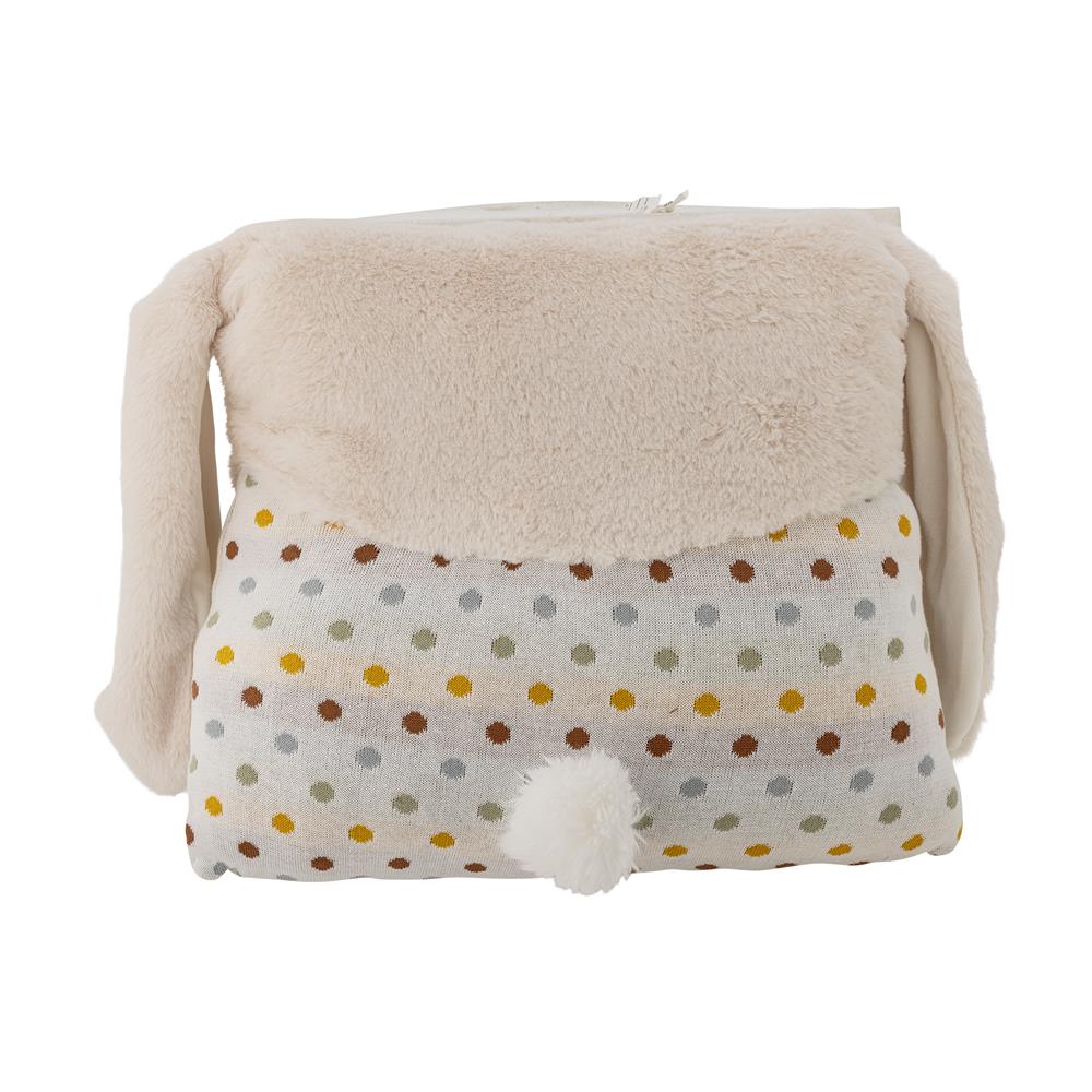 Bloomingville MINI Villja Plüschtier bunt - Kuscheltier Hase aus Baumwolle für Baby & Kinderzimmer