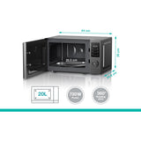 Gorenje Mikrowelle MO20A3T4 20L 700W AquaClean Auftaufunktion 5 Leistungsstufen grau