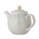 Bloomingville Maple Teekanne, Blau, 900ml, Steingut, dänisches Design