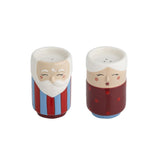 Bloomingville Granny Salz- und Pfefferset Rot Steingut 2er Set handbemalt