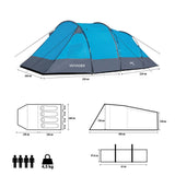 NILS CAMP Voyager Zelt für 4 Personen - Campingzelt mit Vorraum für Outdoor, Trekking & Familie