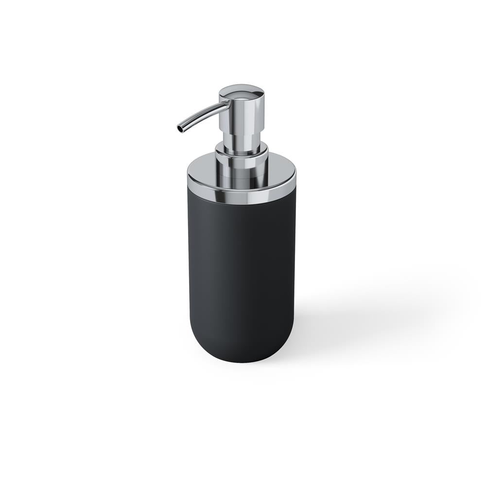 Umbra Junip Seifenspender Chrom/Schwarz Moderner Spender für Flüssigseife und Schaumseife 380 ml