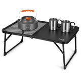 NILS CAMP Klapptisch kompakt faltbar in schwarz für Camping Outdoor Picknick leicht