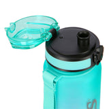NILS CAMP Trinkflasche Tritan 950 ml türkis-pink mit Fruchteinsatz für Sport Outdoor
