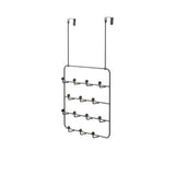Umbra Estique Multifunktionale Türgarderobe mit 14 Haken, Türhaken ohne Bohren, Wandgarderobe in Schwarz