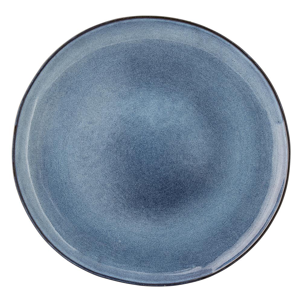 Bloomingville Sandrine Teller, Blau, 28,5cm, Steingut, dänisches Design