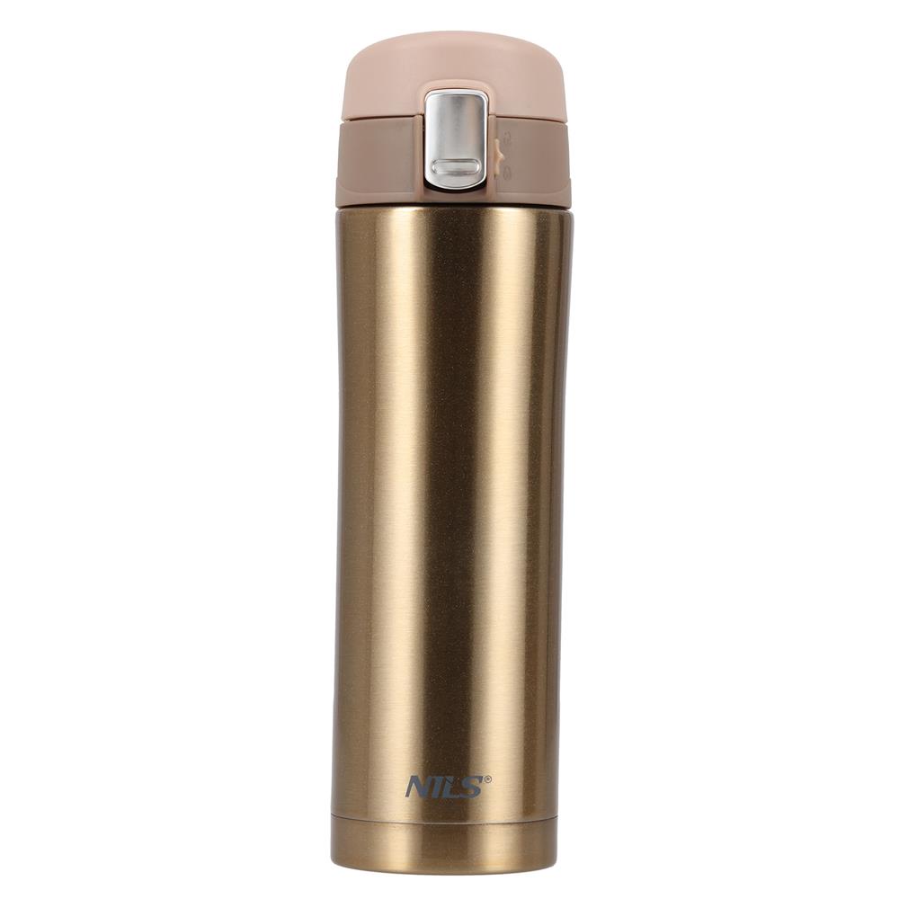 NILS Thermobecher 500 ml Edelstahl Gold Isolierbecher auslaufsicher