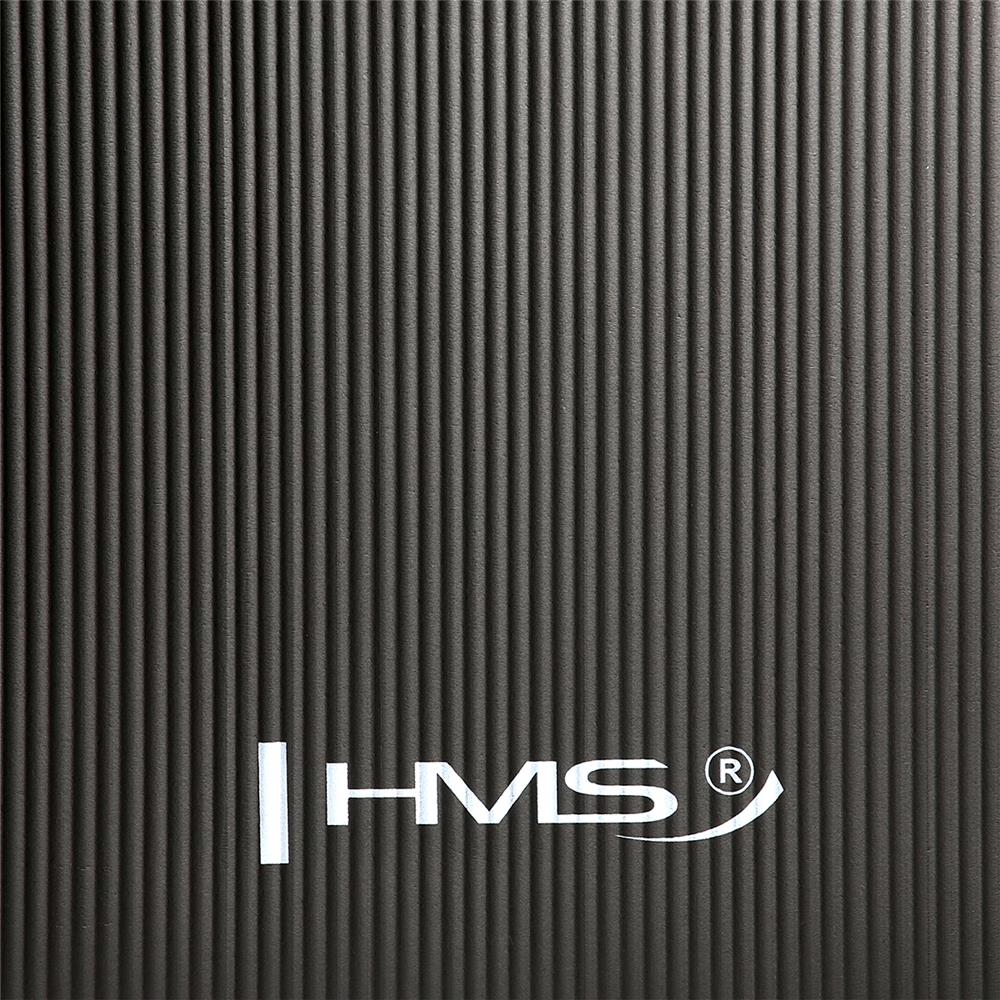 Yogamatte 183 x 61 x 1,2 cm Fitnessmatte Schwarz Gymnastikmatte rutschfest | HMS YM07