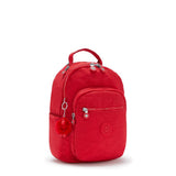 Kipling SEOUL S, Kleiner Rucksack, Red Rouge (rot), 14L, mit 11-Zoll-Tabletfach