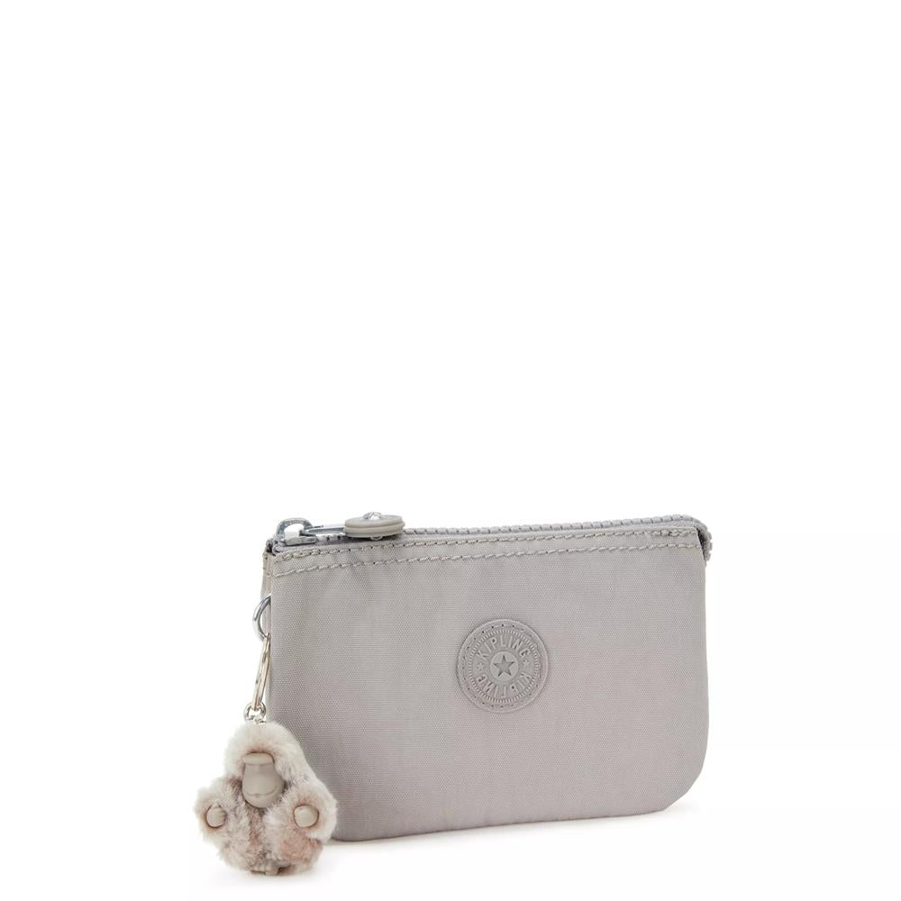 Kipling CREATIVITY S, kleine Geldbörse, Grey Gris (grau), Portemonnaie mit Reißverschluss