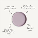 Mushie Silikon-Kinderteller, Ivory, Teller mit Rutschfestem Saugnapf