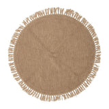 Bloomingville Lenea Teppich, Braun, Wolle D110 cm