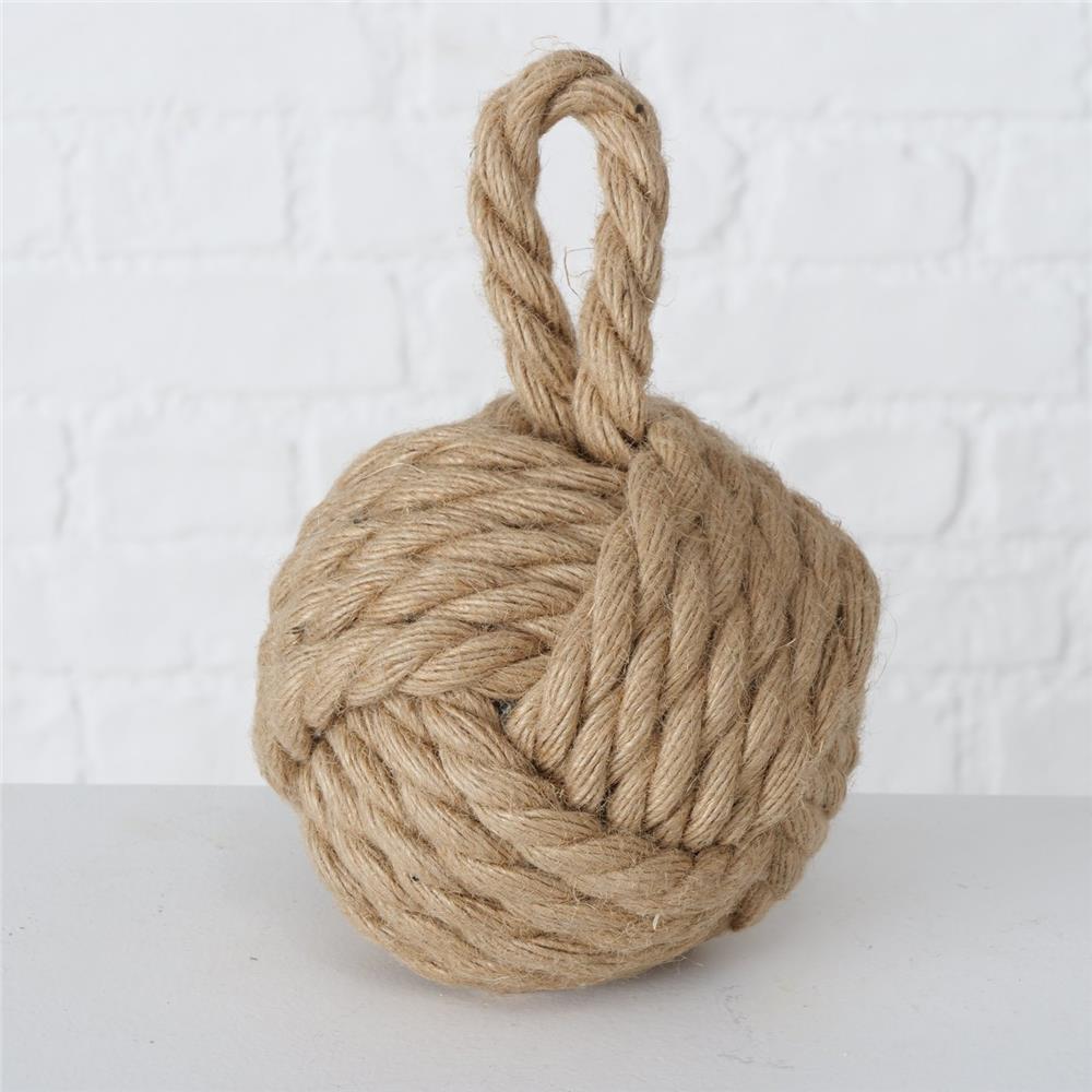 BOLTZE Zuber Knoten Türstopper Fensterstopper Buchstütze Maritimes Design | 2 Stück Braun/Beige