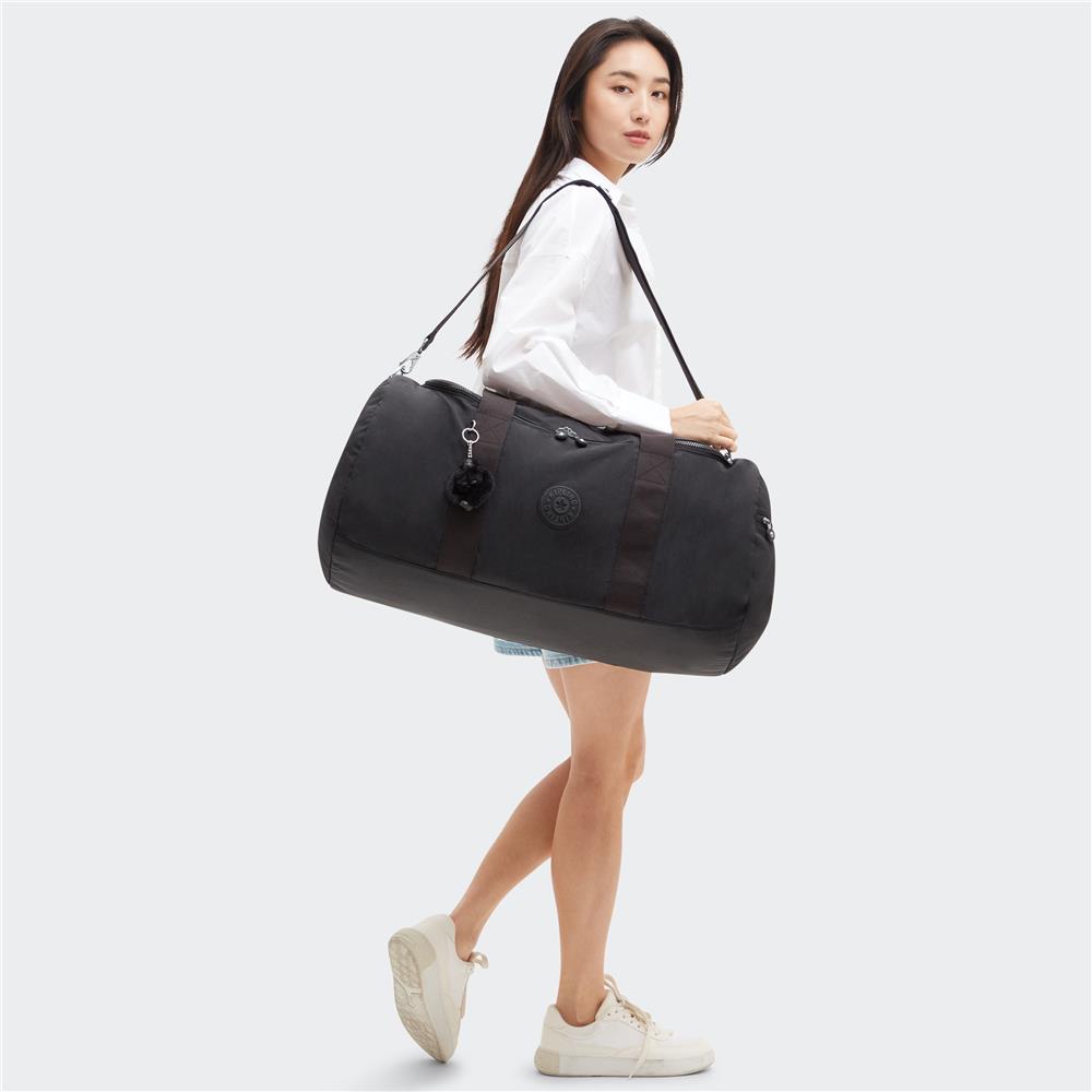 Kipling ARGUS M, Große Reisetasche, Black Noir (schwarz), 35L, Seesack mit interner Organisation