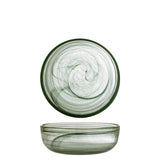 Bloomingville Amelie Dekoschale grün Glas Marmoroptik 21,5 cm