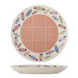 Bloomingville Caramella Teller 30,5 cm bunt Steingut Servierteller mit Bonbonmotiv Weihnachten