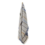Bloomingville Toscana Decke Blau Recycelte Baumwolle L160xW130 cm – grafische Decke