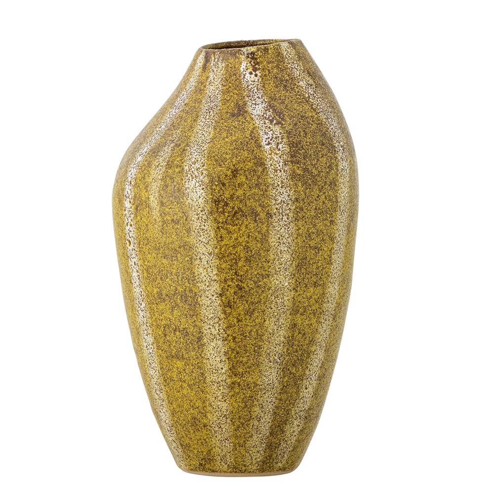 Bloomingville Abella Vase Steingut gelb 35,5 cm dekorativ