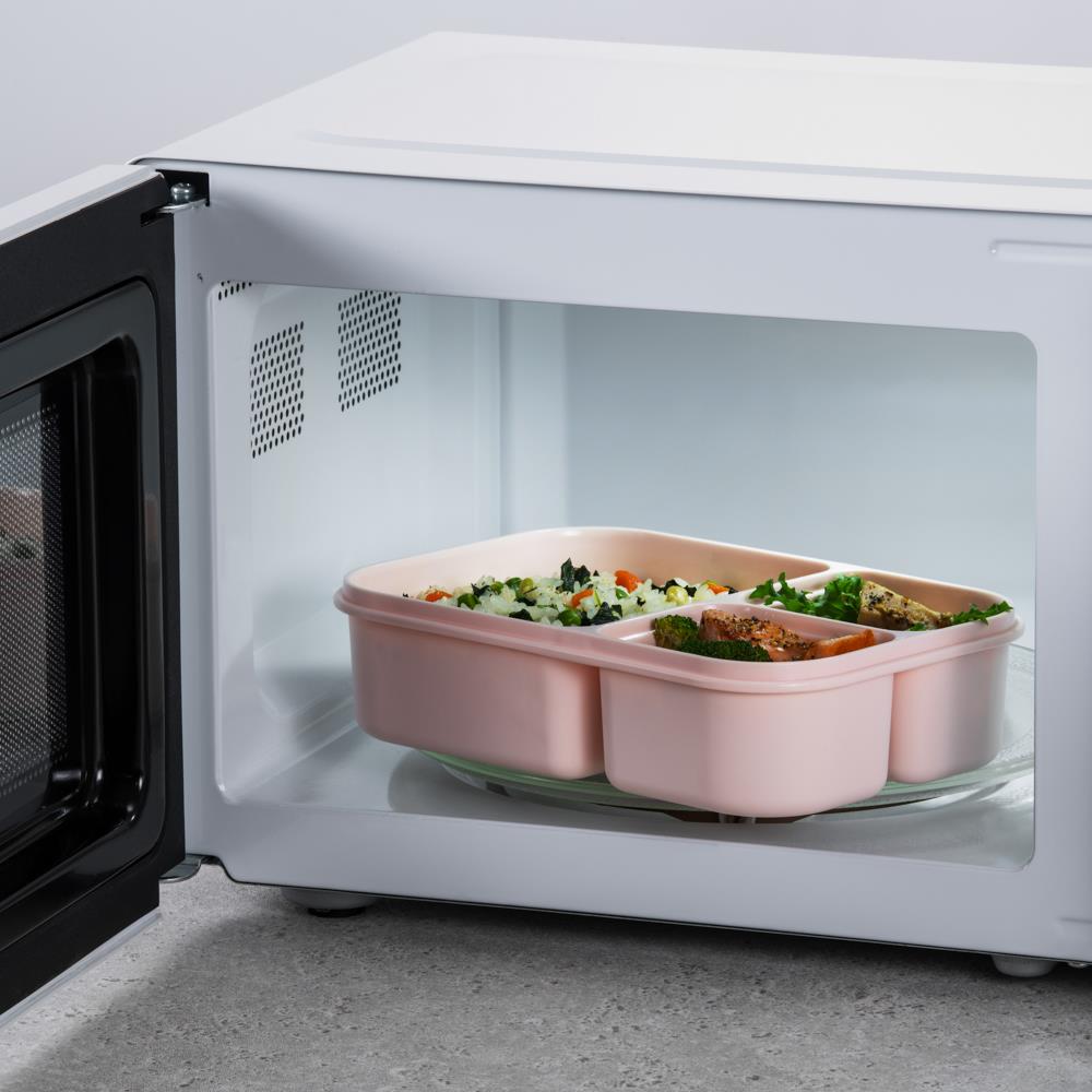 LocknLock To-Go Lunchbox 980 ml, Mint, 3 Fächer - Mikrowellengeeignet BPA-frei