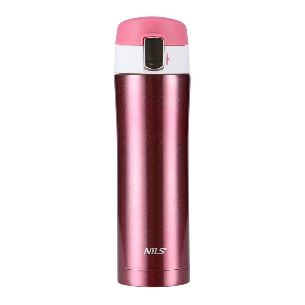 NILS Thermobecher 500 ml Edelstahl Rosa Isolierbecher auslaufsicher