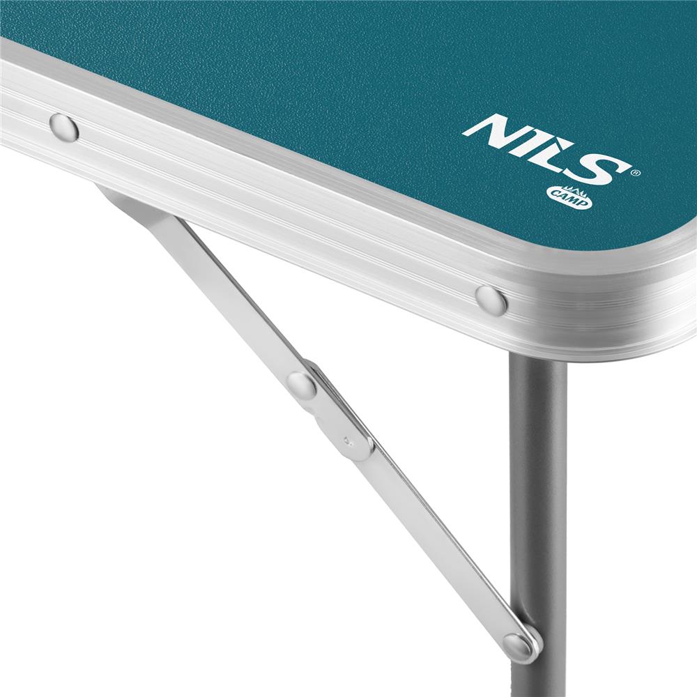 NILS CAMP Campingtisch blau kompakt faltbar für Camping Picknick Garten Outdoor