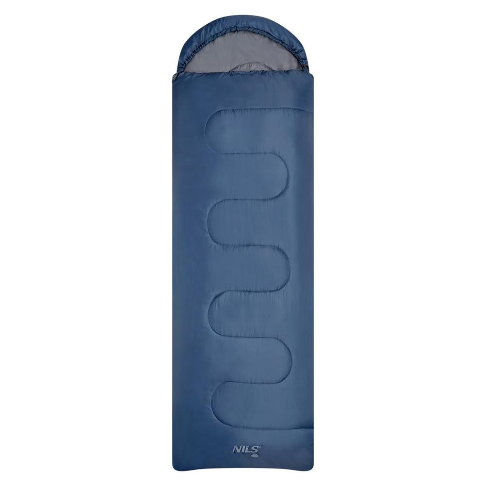 NILS CAMP Schlafsack Größe L Dunkelblau-Grau - leichter Sommerschlafsack für Camping, Reisen & Outdoor