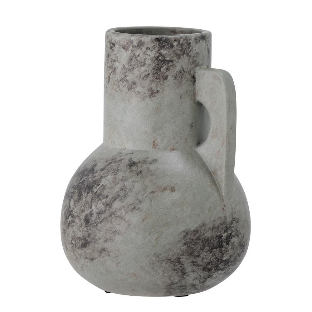 Bloomingville Tias Vase grau aus Keramik – dekorative Vase für Wohnzimmer & Tischdeko