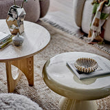 Bloomingville Dimona Vase silber - Steingut Vase modern skulptural für Wohnzimmer Deko Tisch
