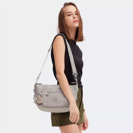 Kipling ART MINI, Mini Tote Bag, Grey Gris (grau), Handtasche mit Schultergurt