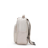 Kipling SEOUL S, Kleiner Schulrucksack mit 11-Zoll-Tabletfach, 14L, Metallic Glow (beige)