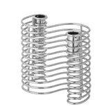 Bloomingville Wavela Kerzenhalter aus Eisen in Silber – moderner Kerzenhalter für Tischdeko