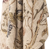 Bloomingville Yoti Decke 152x127 cm bunt - Baumwolldecke mit Blumenmuster & Quasten für Sofa