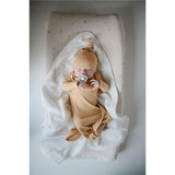 Mushie Baby-Kapuzenhandtuch, Pearl, aus 100% Bio-Baumwolle